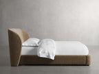 MAPLE HOME DECORATION Curved Headboard Upholstered Bed - Custom Sizes