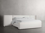 MAPLE HOME DECORATION Extended Headboard Upholstered Bed - Custom Sizes
