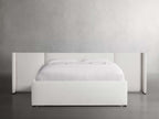 MAPLE HOME DECORATION Extended Headboard Upholstered Bed - Custom Sizes