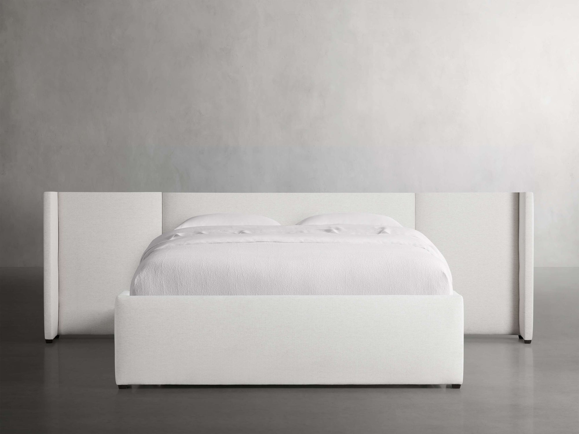 MAPLE HOME DECORATION Extended Headboard Upholstered Bed - Custom Sizes