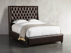 MAPLE HOME DECORATION Tufted Leather Upholstered Bed - Custom Sizes