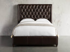 MAPLE HOME DECORATION Tufted Leather Upholstered Bed - Custom Sizes