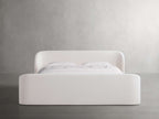 MAPLE HOME DECORATION Curved Headboard Upholstered Bed with High Footboard - Custom Sizes