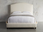 MAPLE HOME DECORATION Curved Headboard Upholstered Bed - Custom Sizes