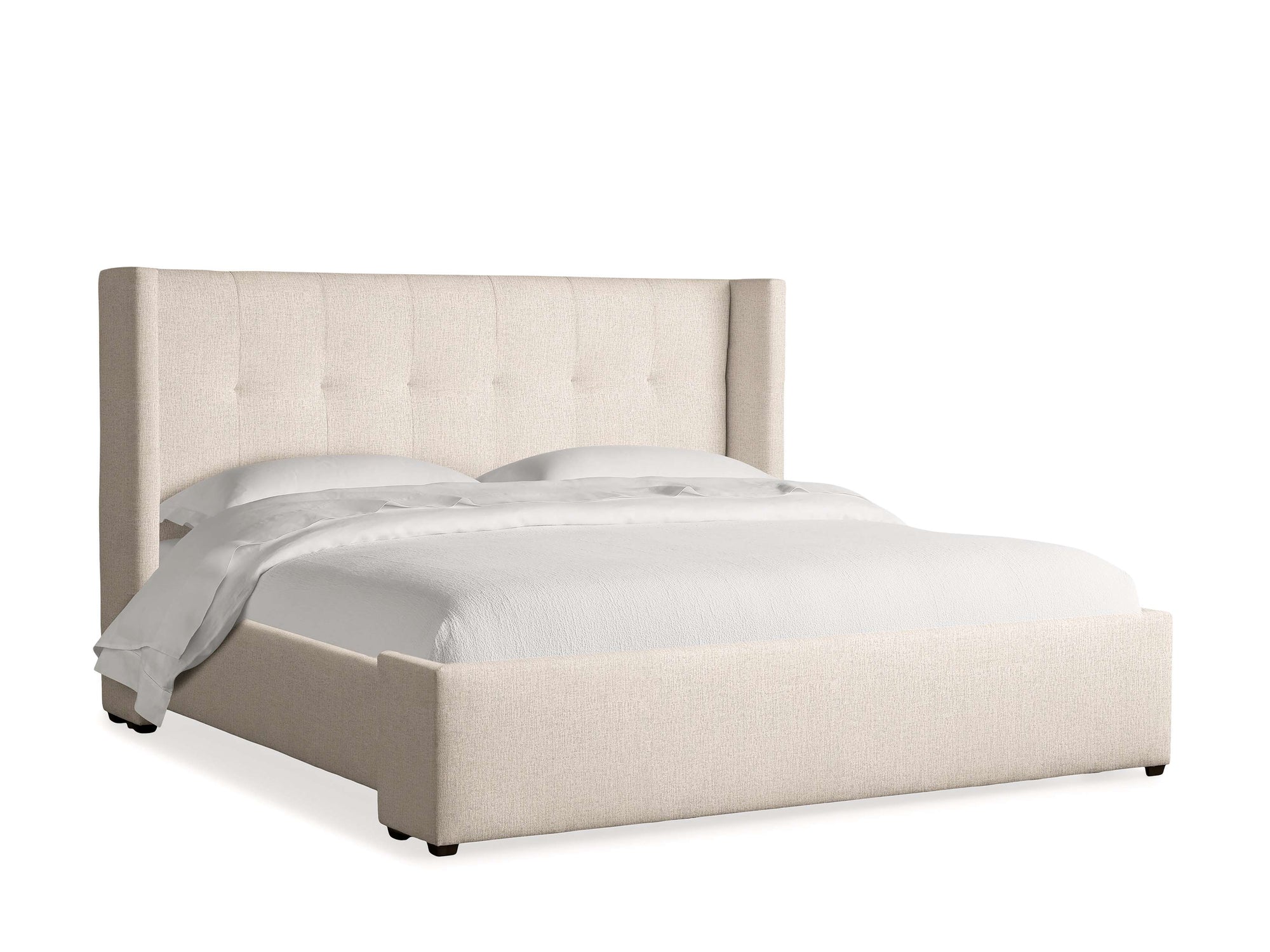 MAPLE HOME DECORATION Box Tufted Platform Bed - Custom Sizes