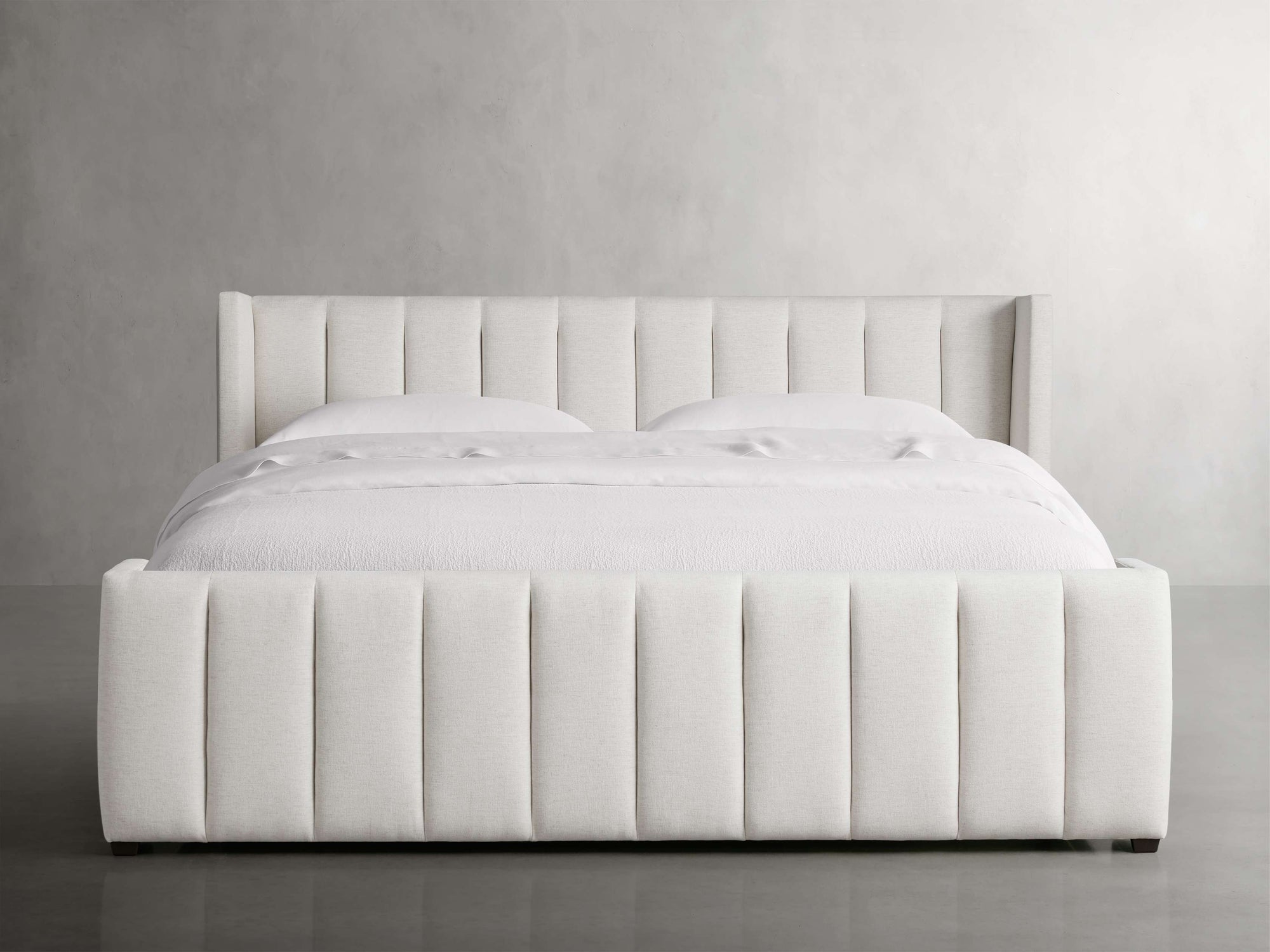 MAPLE HOME DECORATION Channel-Stitched Bed with High Footboard - Custom Sizes