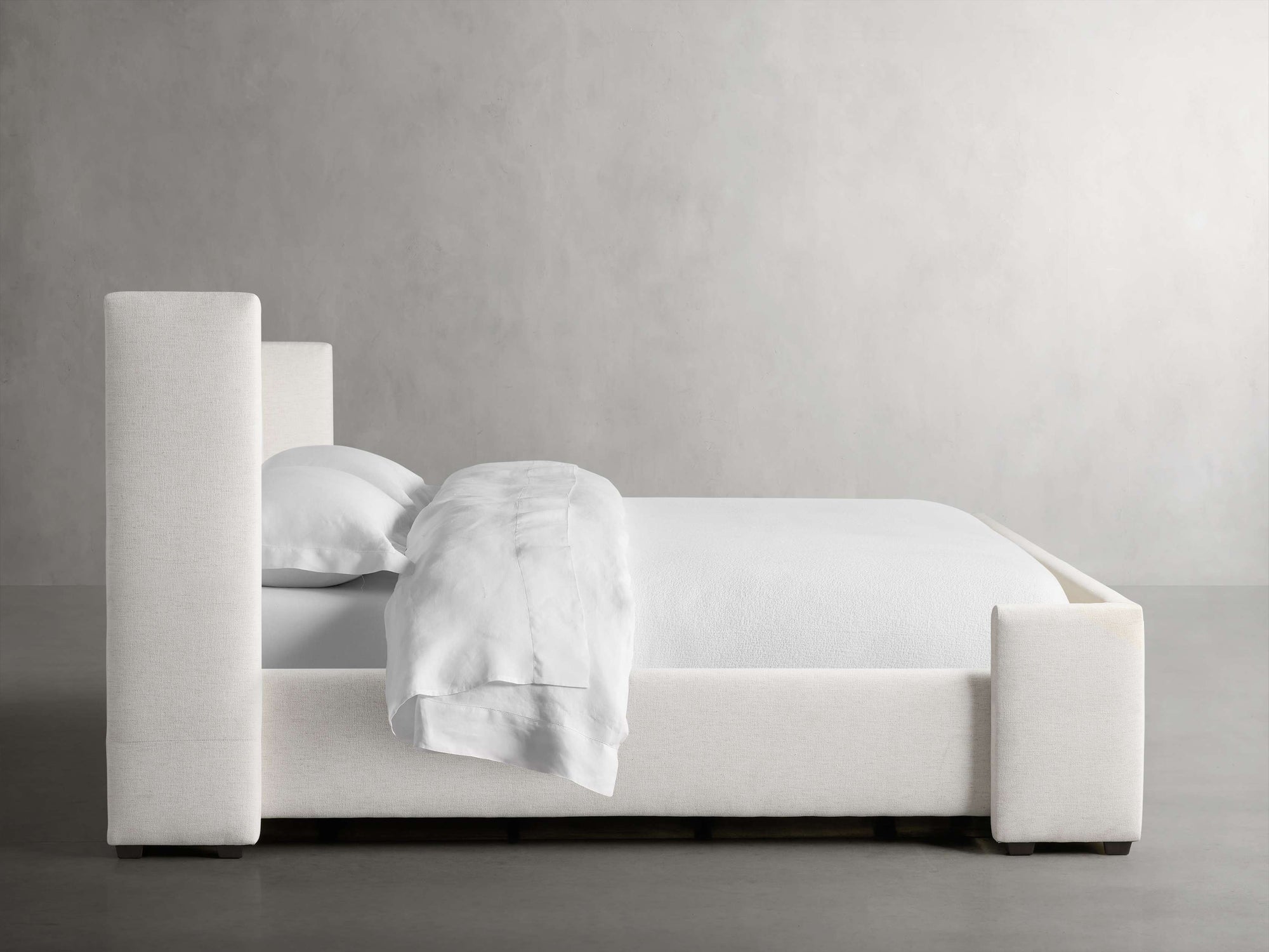 MAPLE HOME DECORATION Channel-Stitched Bed with High Footboard - Custom Sizes