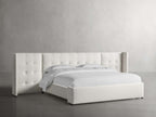 MAPLE HOME DECORATION Box-Tufted Extended Headboard Bed - Custom Sizes