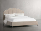 MAPLE HOME DECORATION Scalloped Upholstered Bed - Custom Sizes