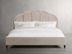 MAPLE HOME DECORATION Scalloped Upholstered Bed - Custom Sizes
