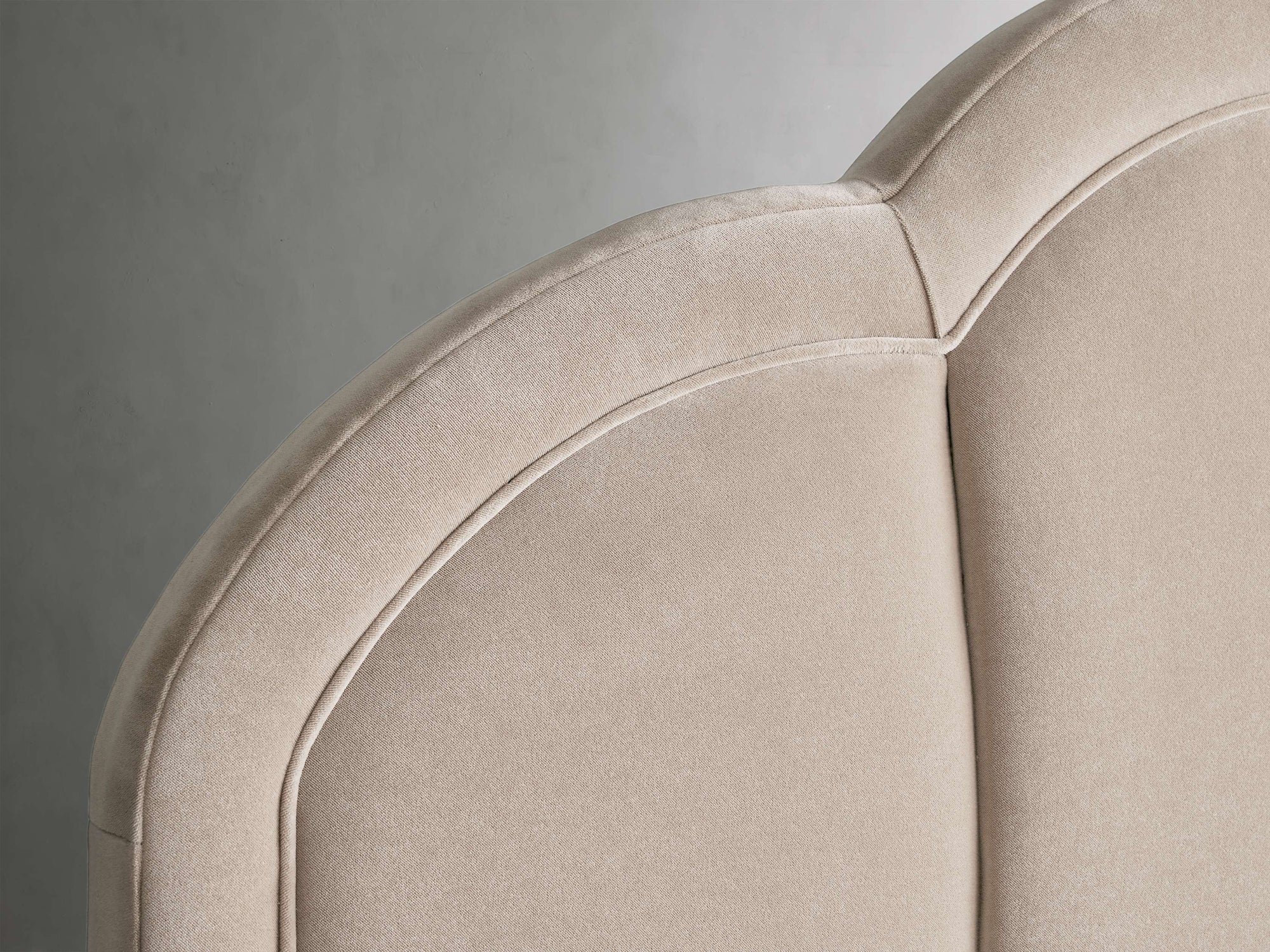 MAPLE HOME DECORATION Scalloped Upholstered Bed - Custom Sizes