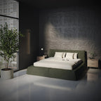 MAPLE HOME DECORATION Upholstered Storage Bed with Removable Cover - Custom Sizes