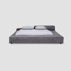 MAPLE HOME DECORATION Asymmetrical Headboard Platform Bed - Custom Sizes