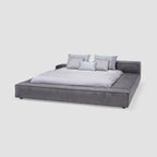 MAPLE HOME DECORATION Asymmetrical Headboard Platform Bed - Custom Sizes