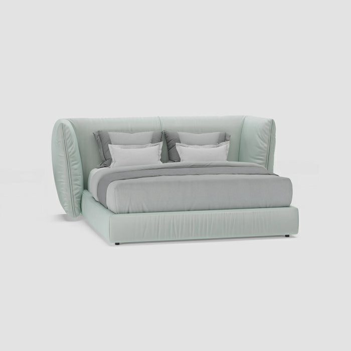 MAPLE HOME DECORATION Microfiber Leather Upholstered Bed - Custom Sizes