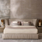 MAPLE HOME DECORATION Microfiber Leather Upholstered Bed - Custom Sizes