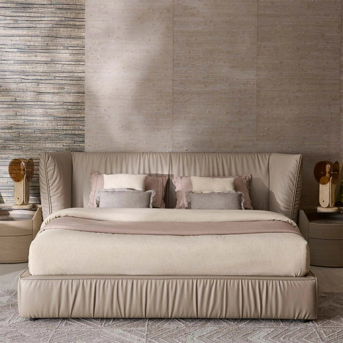 MAPLE HOME DECORATION Microfiber Leather Upholstered Bed - Custom Sizes