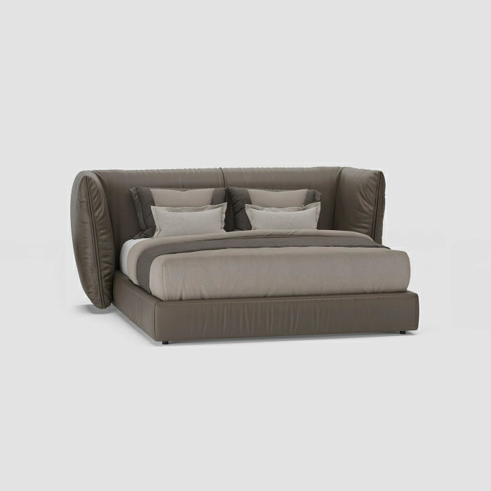 MAPLE HOME DECORATION Microfiber Leather Upholstered Bed - Custom Sizes
