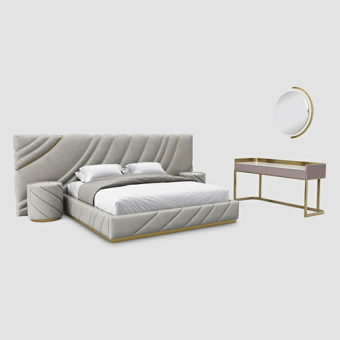 MAPLE HOME DECORATION Tufted Upholstered King Bedset - Custom Sizes