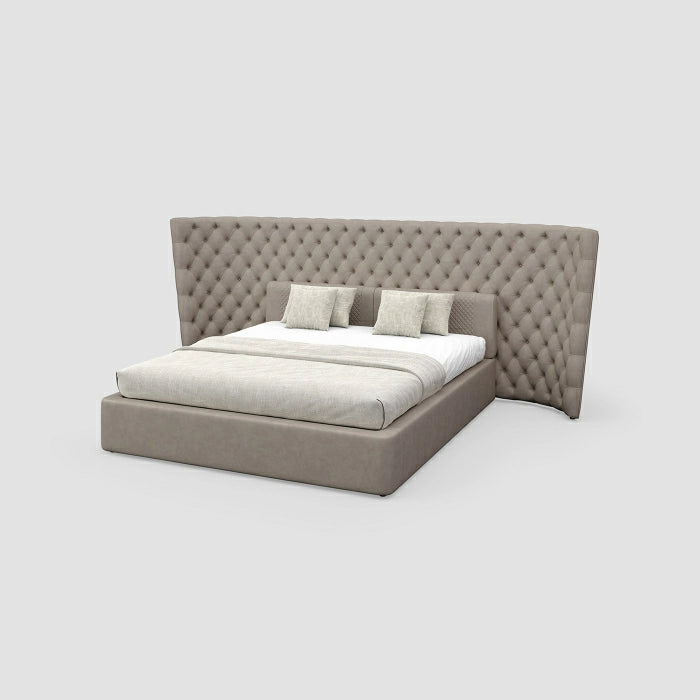 MAPLE HOME DECORATION Capiton¨¦ Design Long Headboard Bed - Custom Sizes