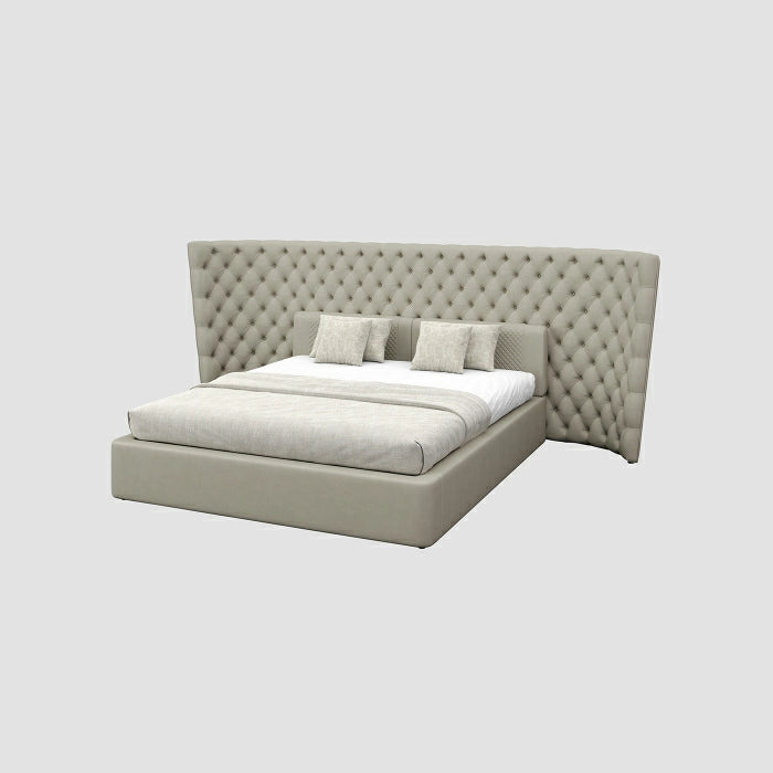 MAPLE HOME DECORATION Capiton¨¦ Design Long Headboard Bed - Custom Sizes