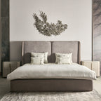 MAPLE HOME DECORATION Tall Tailored Fabric Upholstered Bed - Custom Sizes