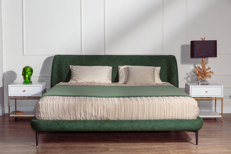 MAPLE HOME Custom Upholstered Bed Frame ¨C Modern Style with Leather/Velvet/Fabric Options