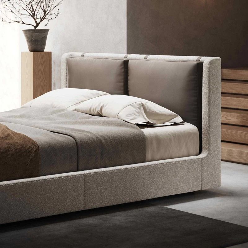 MAPLE HOME Custom Upholstered Bed Frame ¨C Modern Style with Leather/Velvet/Fabric Options