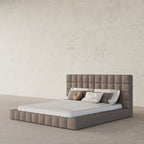 MAPLE HOME Custom Upholstered Bed Frame ¨C Modern Style with Leather/Velvet/Fabric Options