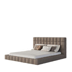 MAPLE HOME Custom Upholstered Bed Frame ¨C Modern Style with Leather/Velvet/Fabric Options