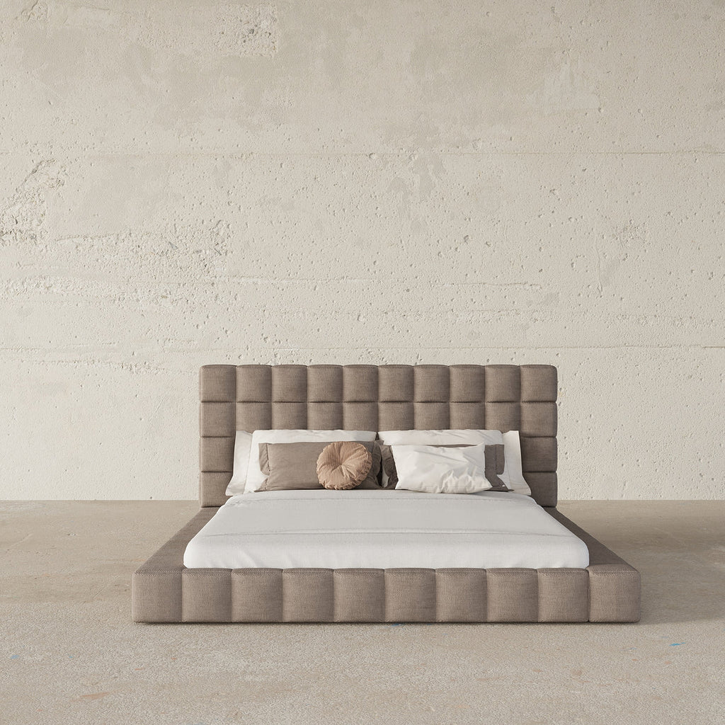 MAPLE HOME Custom Upholstered Bed Frame ¨C Modern Style with Leather/Velvet/Fabric Options