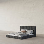 MAPLE HOME Custom Upholstered Bed Frame ¨C Modern Style with Leather/Velvet/Fabric Options
