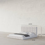 MAPLE HOME Custom Upholstered Bed Frame ¨C Modern Style with Leather/Velvet/Fabric Options