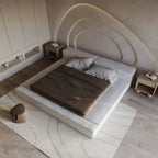 MAPLE HOME Custom Upholstered Bed Frame ¨C Modern Style with Leather/Velvet/Fabric Options