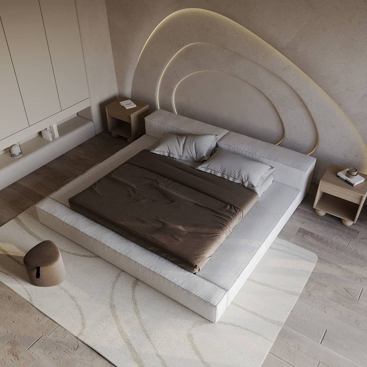 MAPLE HOME Custom Upholstered Bed Frame ¨C Modern Style with Leather/Velvet/Fabric Options