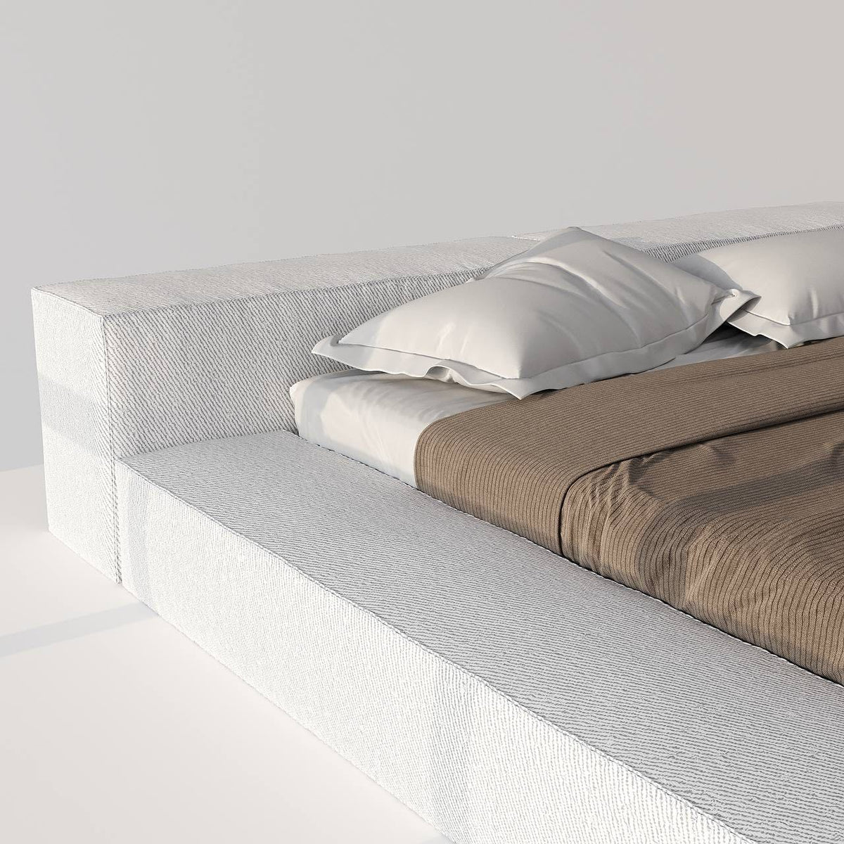 MAPLE HOME Custom Upholstered Bed Frame ¨C Modern Style with Leather/Velvet/Fabric Options