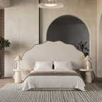 MAPLE HOME Custom Upholstered Bed Frame ¨C Modern Style with Leather/Velvet/Fabric Options