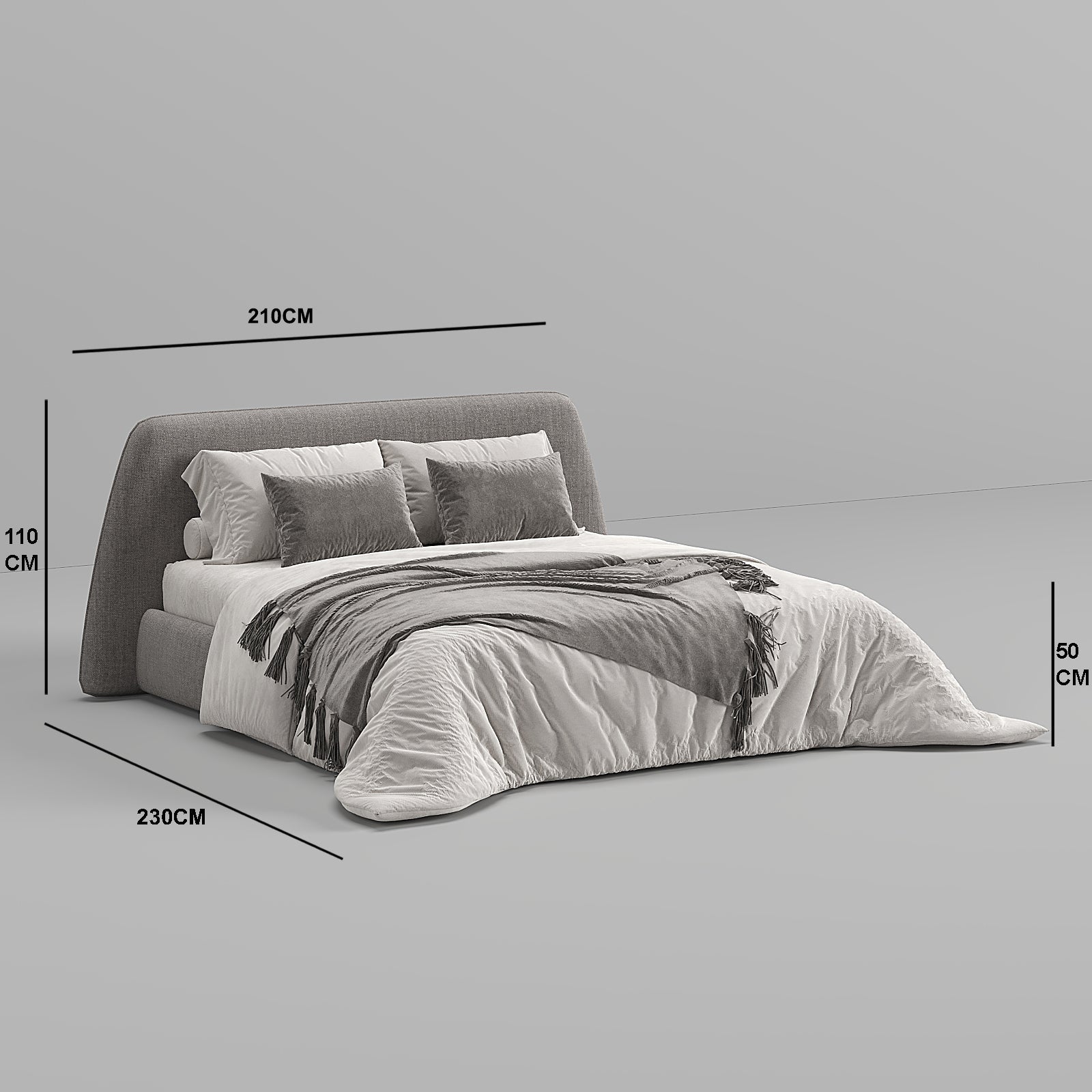 MAPLE HOME Custom Upholstered Bed Frame ¨C Modern Style with Leather/Velvet/Fabric Options
