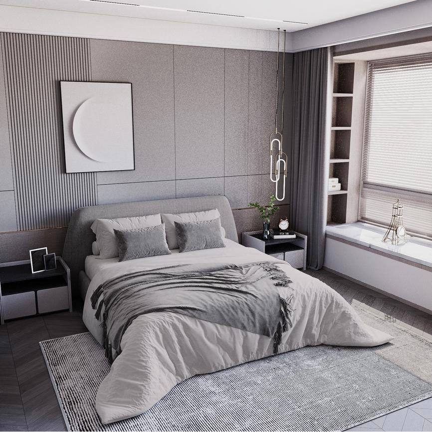 MAPLE HOME Custom Upholstered Bed Frame ¨C Modern Style with Leather/Velvet/Fabric Options