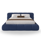 MAPLE HOME Custom Upholstered Bed Frame ¨C Modern Style with Leather/Velvet/Fabric Options