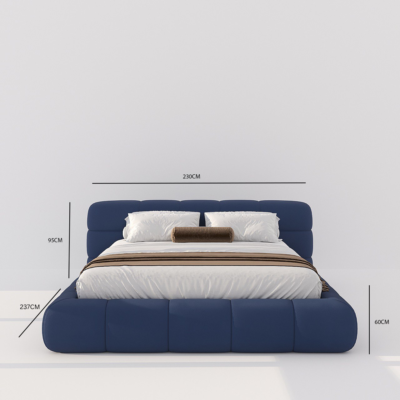 MAPLE HOME Custom Upholstered Bed Frame ¨C Modern Style with Leather/Velvet/Fabric Options