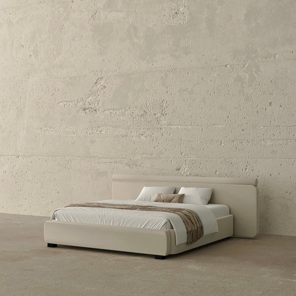 MAPLE HOME Custom Upholstered Bed Frame ¨C Modern Style with Leather/Velvet/Fabric Options