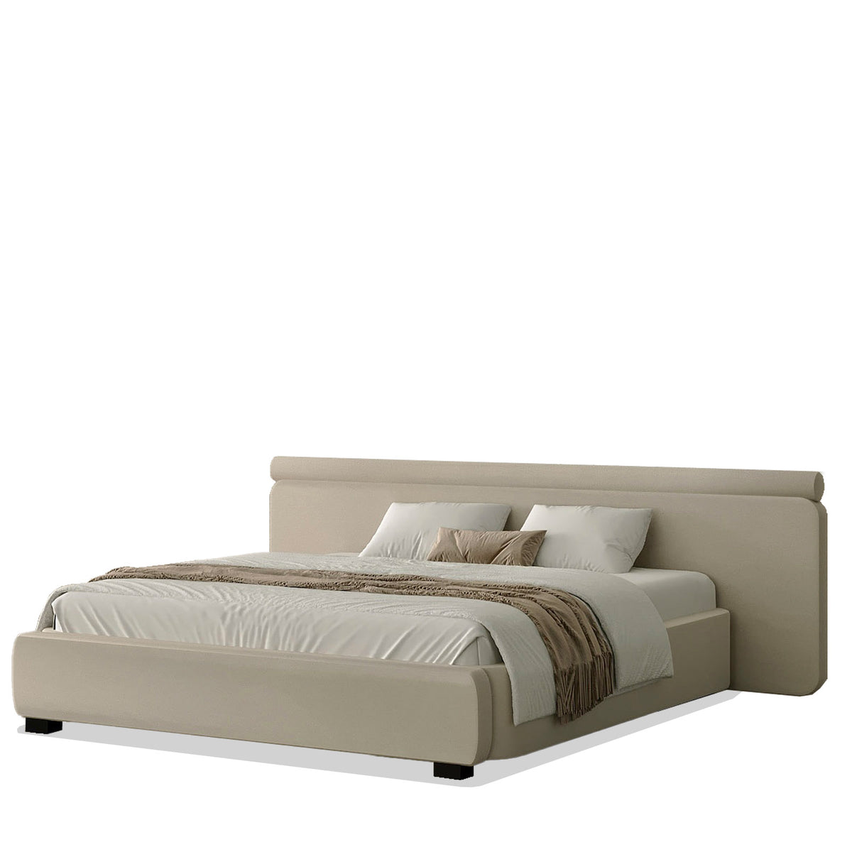 MAPLE HOME Custom Upholstered Bed Frame ¨C Modern Style with Leather/Velvet/Fabric Options