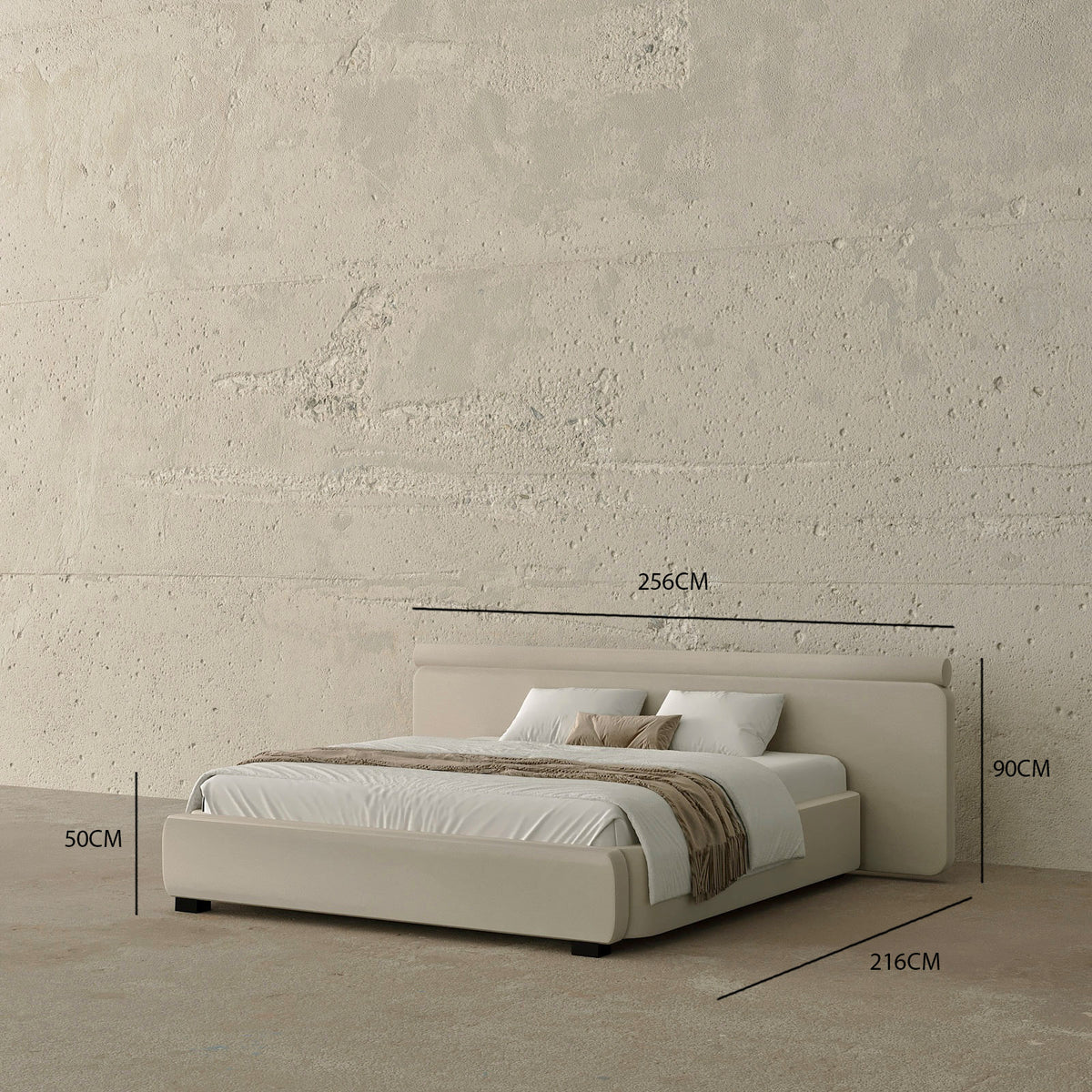 MAPLE HOME Custom Upholstered Bed Frame ¨C Modern Style with Leather/Velvet/Fabric Options