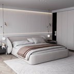 MAPLE HOME Custom Upholstered Bed Frame ¨C Modern Style with Leather/Velvet/Fabric Options