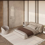 MAPLE HOME Custom Upholstered Bed Frame ¨C Modern Style with Leather/Velvet/Fabric Options