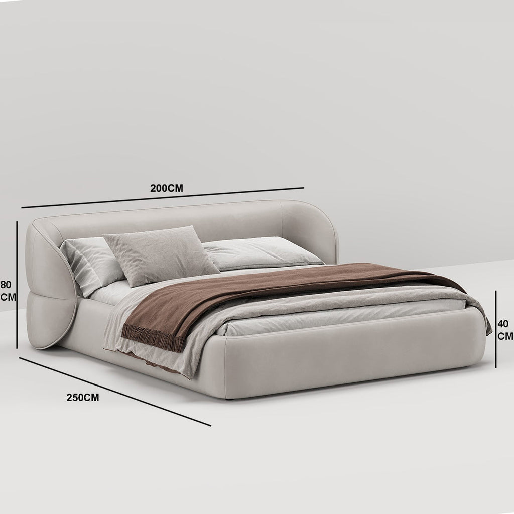 MAPLE HOME Custom Upholstered Bed Frame ¨C Modern Style with Leather/Velvet/Fabric Options