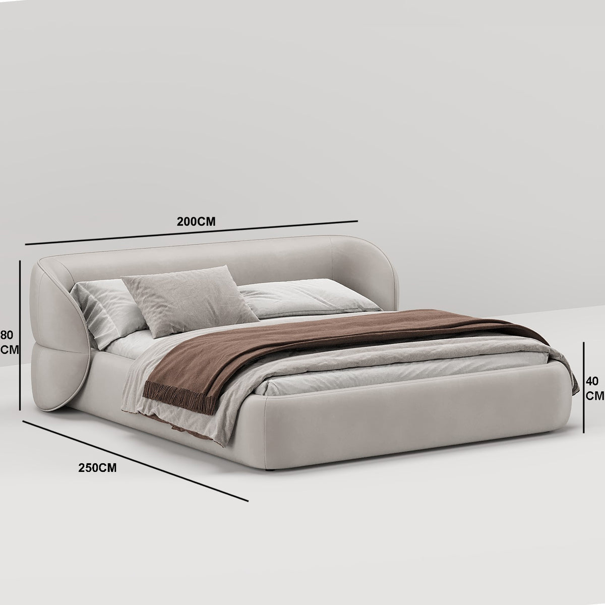 MAPLE HOME Custom Upholstered Bed Frame ¨C Modern Style with Leather/Velvet/Fabric Options