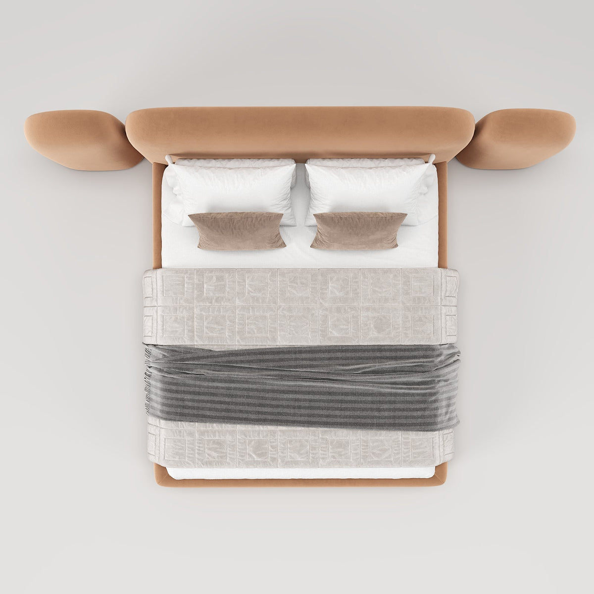 MAPLE HOME Custom Upholstered Bed Frame ¨C Modern Style with Leather/Velvet/Fabric Options