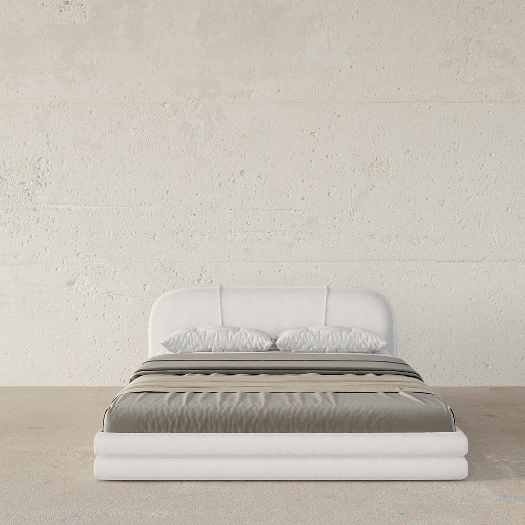 MAPLE HOME Custom Upholstered Bed Frame ¨C Modern Style with Leather/Velvet/Fabric Options